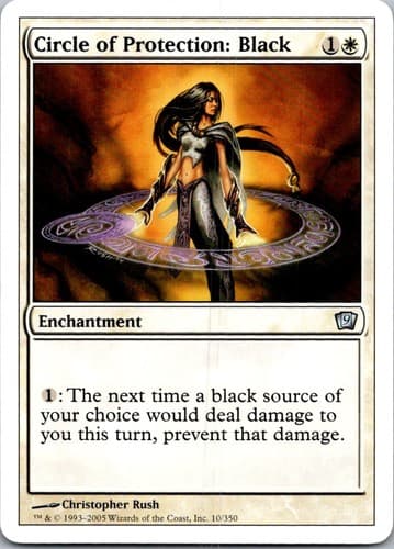 Circle of Protection: Black U 9ED #10 NM MTG Magic