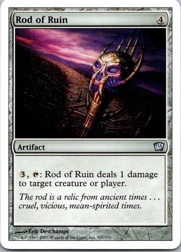 Rod of Ruin U 9ED #307 NM MTG Magic